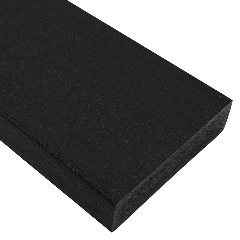 BuyPlastic Tangent Poly Lumber - Black, 2x6 (1.5" x 5.5"), 36" Length - HDPE Plastic Board for Outdoor Furniture and More - Image 1